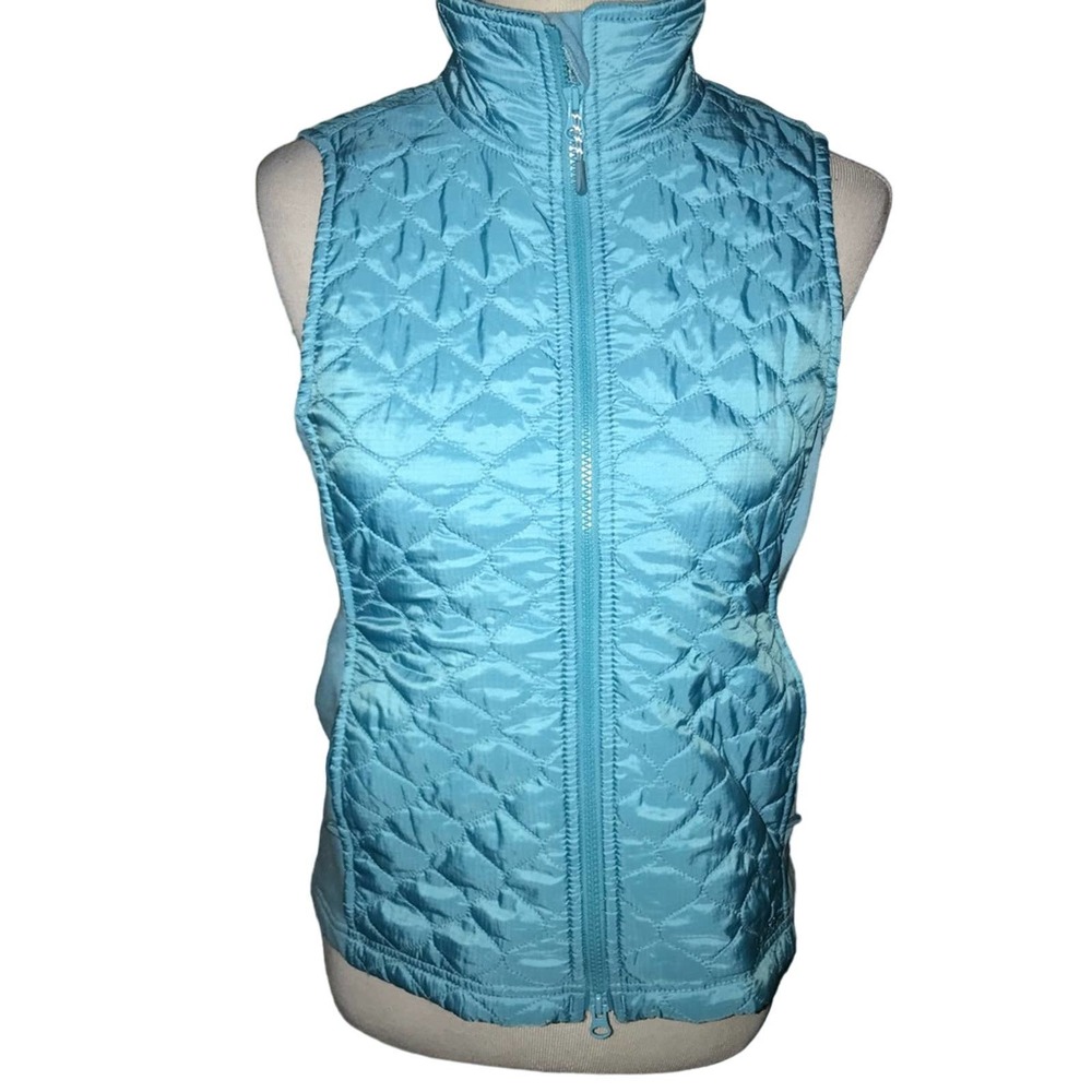 L.L. BEAN TEAL FULL ZIP 2 POCKETS VEST SMALL